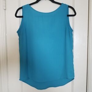 TOBI XS teal Green Criss Cross Back Sleeveless Flowy Blouse Tank Top